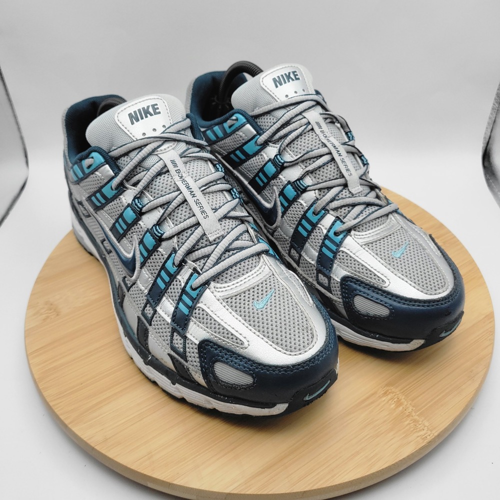 Nike P-6000 Bowerman Series Mens Flat Silver Baltic Blue CD6404-402 Size 10